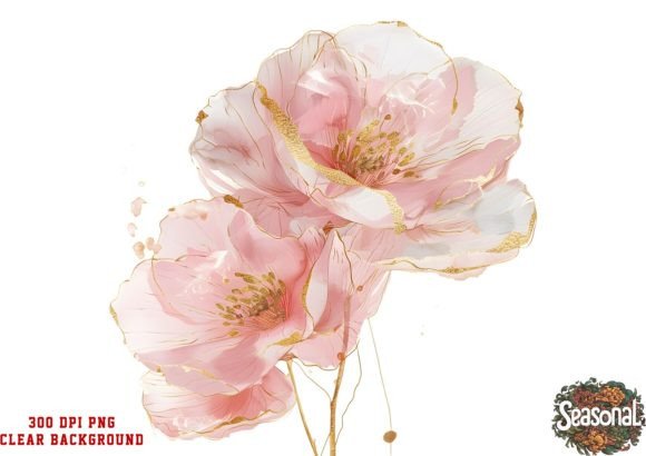 Download Watercolor Pink Camellia Flower Bouquet - Premium Resources