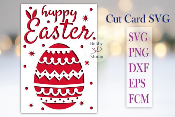 Download Happy Easter Card Template SVG - Easter card Collection
