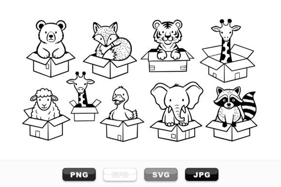 Download Cute Jungle Animals Clipart Set - Cute jungle animals Collection
