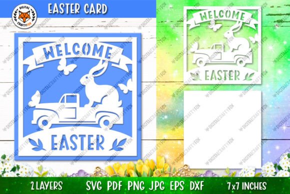 Download Welcome Easter Card, Truck with Bunny - Easter card Collection