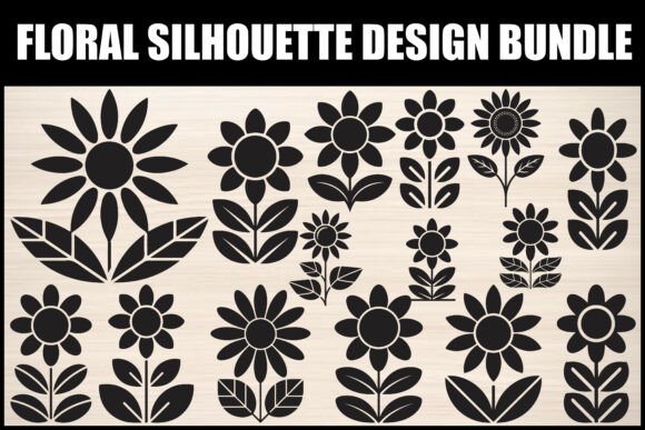Download Floral Silhouette Design Bundle - Premium Bundle
