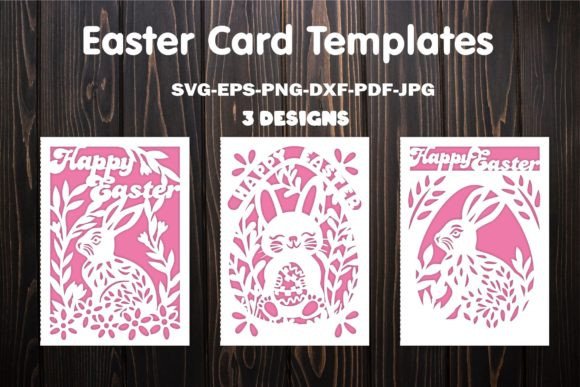Download Happy Easter Card Svg Template for Laser - Easter card Collection